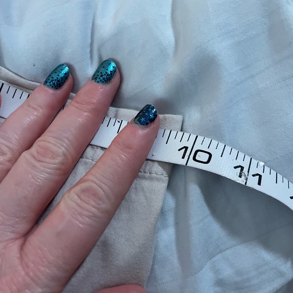 Youth Abercrombie tan cargo utility pants 13 14 Short cotton elastane embroidery - Picture 13 of 13